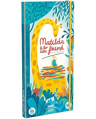 Londji Wooden Toy Matilda and Her Little Friend Balancing Game - Help the bird building the nest! Wooden Stacking Toys
