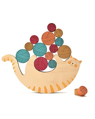 Londji Wooden Toy Meow! Balancing Game Wooden Stacking Toys