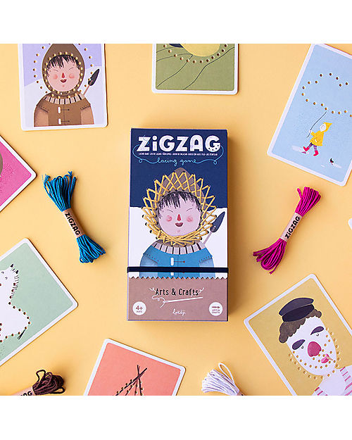 Londji Zig Zag Game - Learn to Sew by Playing! - Recycled Cardboard Creative Toys