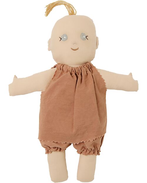 Lorena Canals Ammi Set - Cradle/Rug/Basket/Pouf - 100% Recycled Material - Mini Lorena Collection - 22 x 32 x 16 cm Dolls