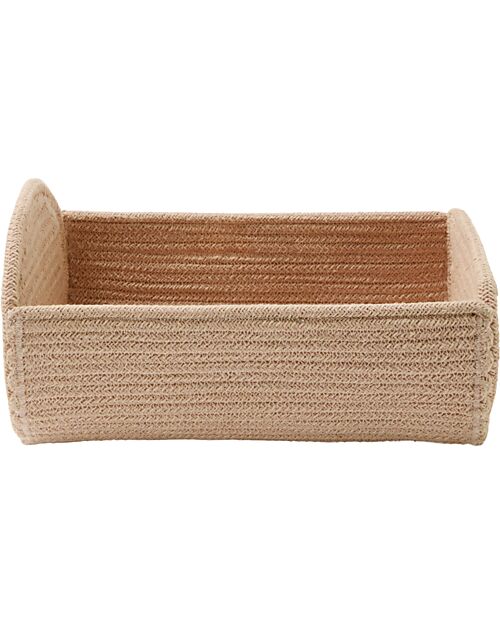 Lorena Canals Ammi Set - Cradle/Rug/Basket/Pouf - 100% Recycled Material - Mini Lorena Collection - 22 x 32 x 16 cm Dolls