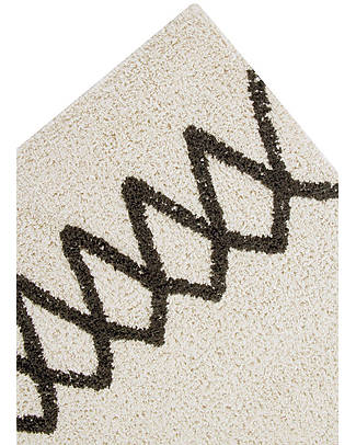 Lorena Canals Atlas Natural Washable Rug - Black - 100% Cotton - (120x160 cm) Carpets