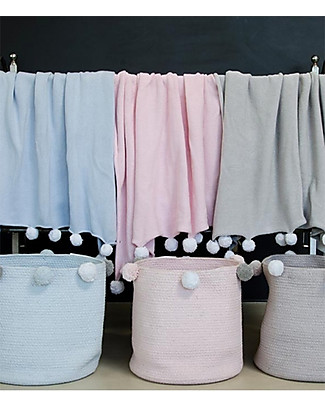 Lorena Canals Baby Blanket Bubbly, Light Grey - 100% Cotton (100 x 120 cm) Muslin Swaddle
