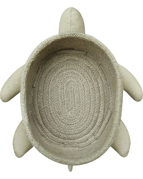Lorena Canals Baby Storage Basket - Turtle - Olive Green - Cotton - Sea Wonders Collection - 22 x 25 x 10 cm Storage organisers