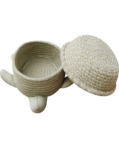 Lorena Canals Baby Storage Basket - Turtle - Olive Green - Cotton - Sea Wonders Collection - 22 x 25 x 10 cm Storage organisers