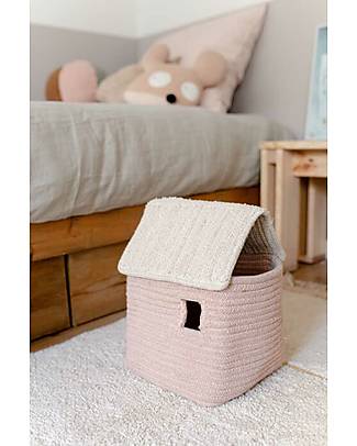 Lorena Canals Basket House - Eco City - Vintage Nude - Cotton - (22x22x34 cm) Storage organisers