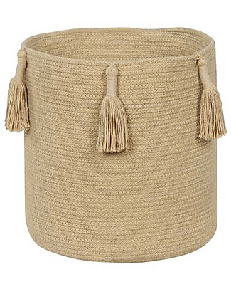 Lorena Canals Basket Woody - Honey - Cotton (30x30 cm) Storage organisers
