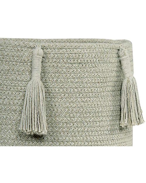 Lorena Canals Basket Woody - Olive - Cotton (30x30 cm) Storage organisers