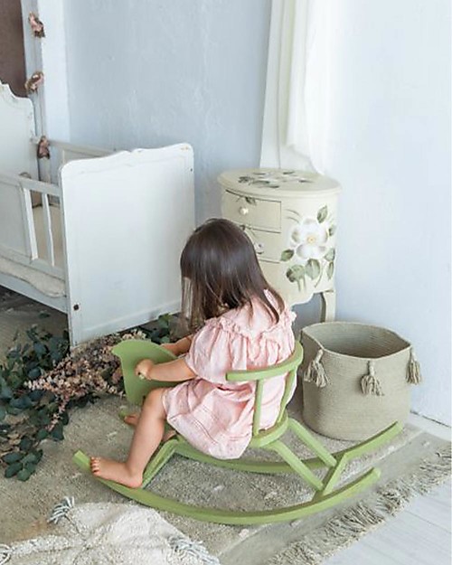 Lorena Canals Basket Woody - Olive - Cotton (30x30 cm) Storage organisers