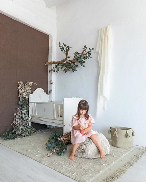 Lorena Canals Basket Woody - Olive - Cotton (30x30 cm) Storage organisers