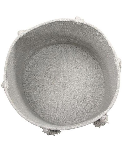 Lorena Canals Basket Woody - Pearl Blue - Cotton (30x30 cm) Storage organisers