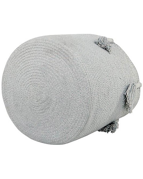 Lorena Canals Basket Woody - Pearl Blue - Cotton (30x30 cm) Storage organisers