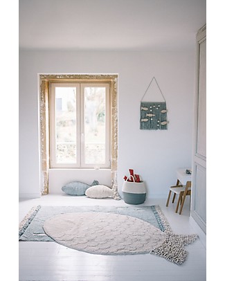 Lorena Canals Big Fish Washable Rug, Natural - 100% Cotton (110 x 180 cm) Carpets