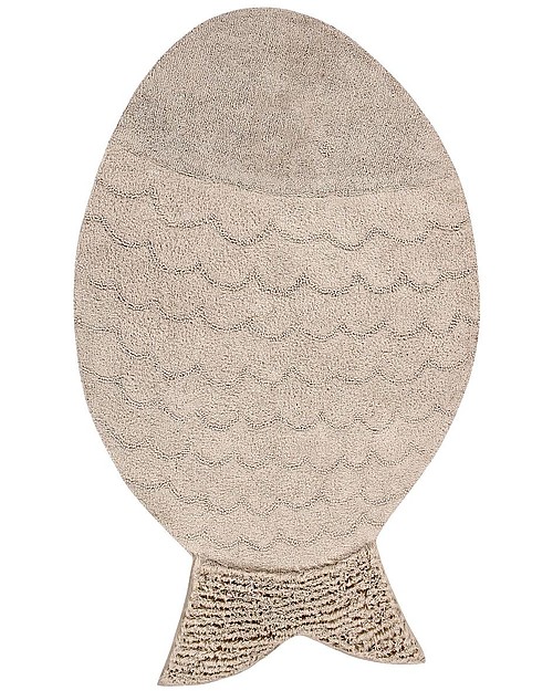 Lorena Canals Big Fish Washable Rug, Natural - 100% Cotton (110 x 180 cm) Carpets