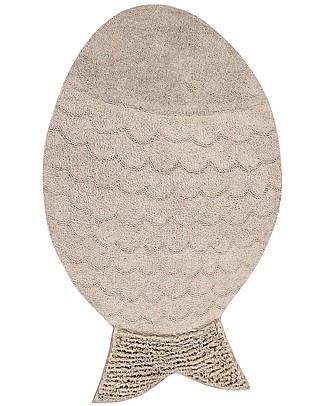 Lorena Canals Big Fish Washable Rug, Natural - 100% Cotton (110 x 180 cm) Carpets