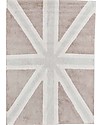 Lorena Canals Big Machine Washable Union Jack Rug, Grey -  100% Cotton (140 cm x 200cm) Carpets