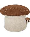 Lorena Canals Boletus Pouf - Toffee/Natural - Cotton - Mushrooms Collection - 35 x 45 cm Pouf