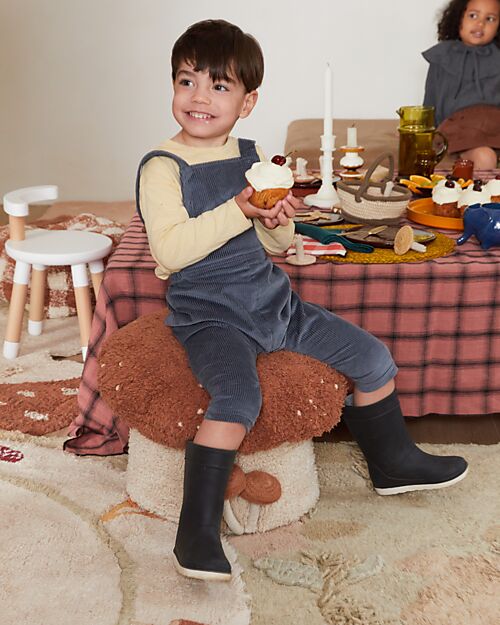 Lorena Canals Boletus Pouf - Toffee/Natural - Cotton - Mushrooms Collection - 35 x 45 cm Pouf