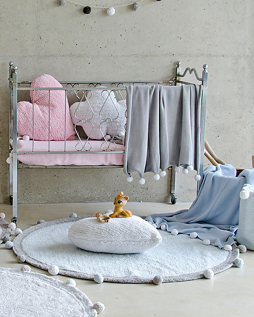 Lorena Canals Bubbly, Round Machine Washable Rug, Blue - 120 cm diameter Carpets