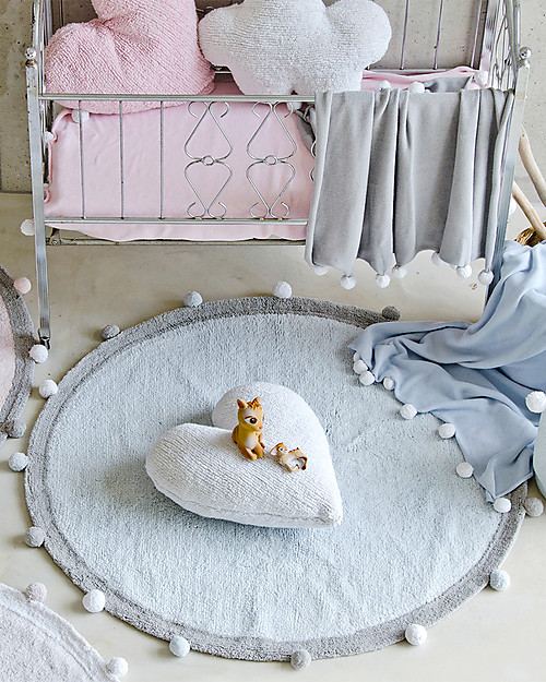 Lorena Canals Bubbly, Round Machine Washable Rug, Blue - 120 cm diameter Carpets