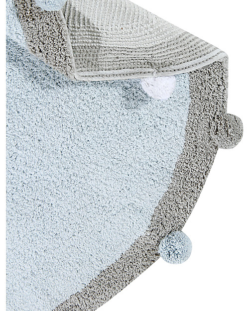 Lorena Canals Bubbly, Round Machine Washable Rug, Blue - 120 cm diameter Carpets