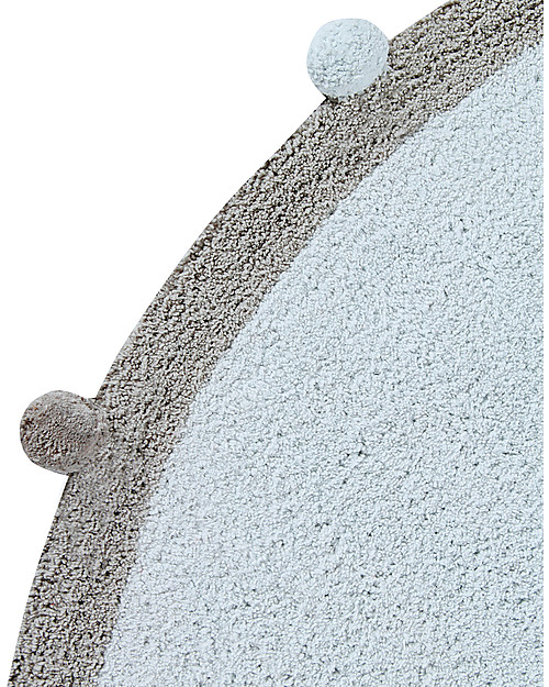 Lorena Canals Bubbly, Round Machine Washable Rug, Blue - 120 cm diameter Carpets