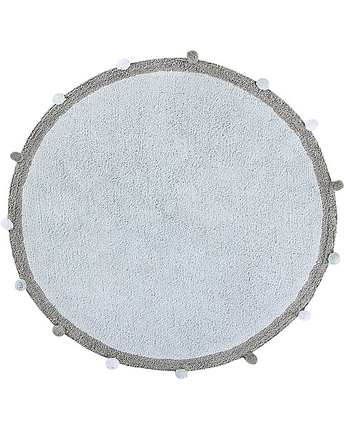 Lorena Canals Bubbly, Round Machine Washable Rug, Blue - 120 cm diameter Carpets