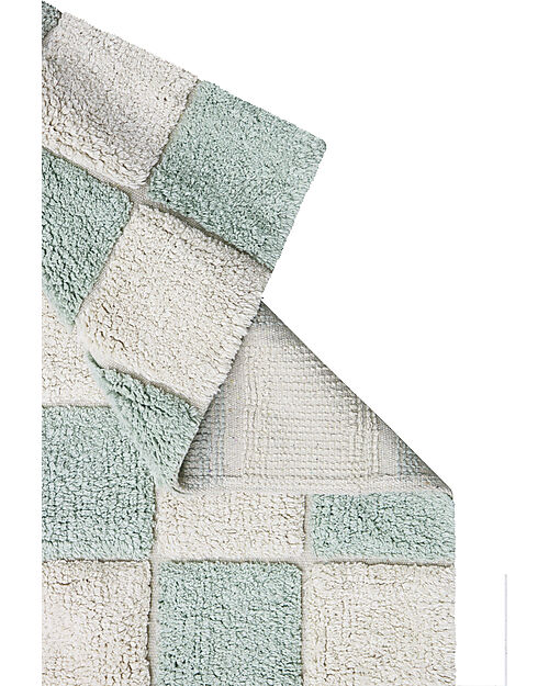Lorena Canals Chess Rug - Blue Sage - Natural Cotton - Little Chefs Collection - 120 x 160 cm Carpets