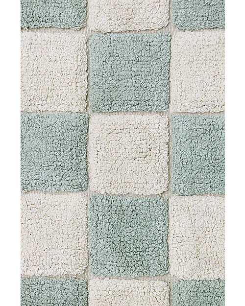 Lorena Canals Chess Rug - Blue Sage - Natural Cotton - Little Chefs Collection - 120 x 160 cm Carpets