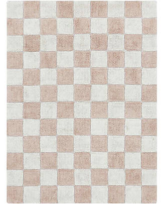 Lorena Canals Chess Rug - Pink - Natural Cotton - Little Chefs Collection Carpets