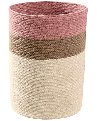 Lorena Canals Cotton Basket Bazaar, Ash Rose - Hand-made (35 x 50 cm) Toy Storage Boxes