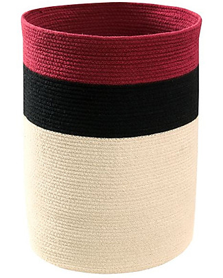 Lorena Canals Cotton Basket Bazaar, Aubergine - Hand-made (35 x 50 cm) Toy Storage Boxes