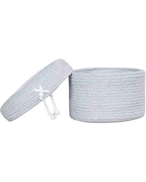 Lorena Canals Cotton Basket Candy Box, Light Blue - 20x13 cm Storage organisers