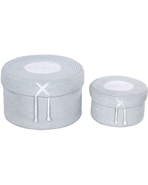 Lorena Canals Cotton Basket Candy Box, Light Blue - 20x13 cm Storage organisers