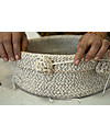 Lorena Canals Cotton Basket Tray, Natural - Hand-made (12x 30 cm) Storage organisers