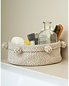 Lorena Canals Cotton Basket Tray, Natural - Hand-made (12x 30 cm) Storage organisers