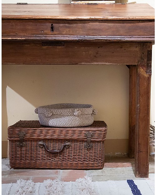 Lorena Canals Cotton Basket Tray, Natural - Hand-made (12x 30 cm) Storage organisers