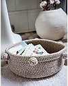 Lorena Canals Cotton Basket Tray, Natural - Hand-made (12x 30 cm) Storage organisers