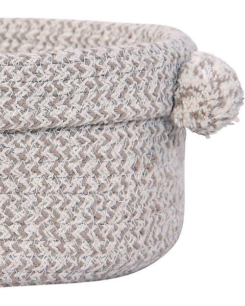 Lorena Canals Cotton Basket Tray, Natural - Hand-made (12x 30 cm) Storage organisers