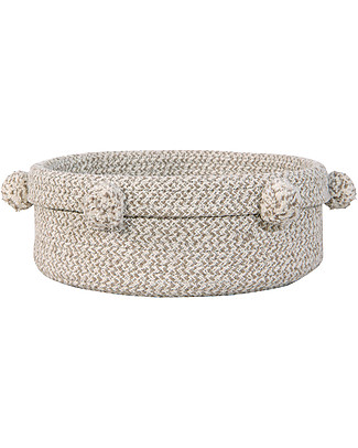Lorena Canals Cotton Basket Tray, Natural - Hand-made (12x 30 cm) Toy Storage Boxes