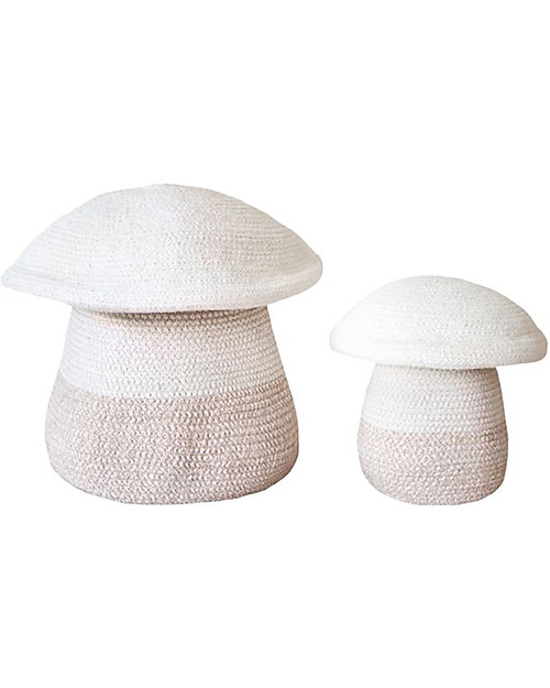 Lorena Canals Cotton Mushroom Basket with Lid - Baby (23x27 cm) Storage organisers