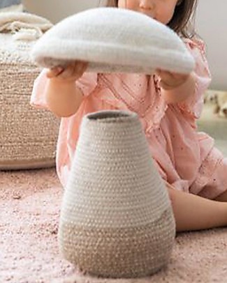 Lorena Canals Cotton Mushroom Basket with Lid - Baby (23x27 cm) Storage organisers