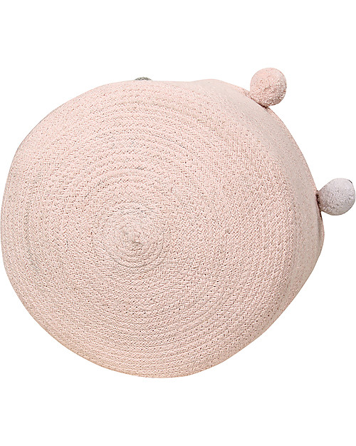 Lorena Canals Cotton Rope bubbly Basket, Pink - Hand-made and machine washable! Storage organisers