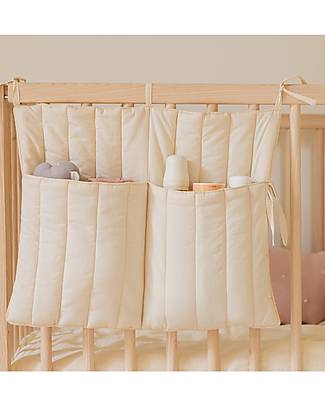 Lorena Canals Crib Pocket hanger Benjamin - Natural - 100% GOTS Organic Cotton - Bamboo Collection - 40 x 50 cm Storage organisers