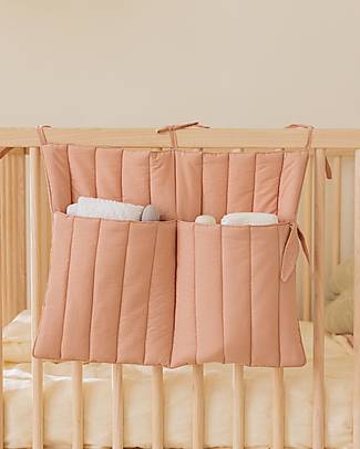 Lorena Canals Crib Pocket hanger Benjamin - Vintage Nude - 100% GOTS Organic Cotton - Bamboo Collection - 40 x 50 cm Storage organisers