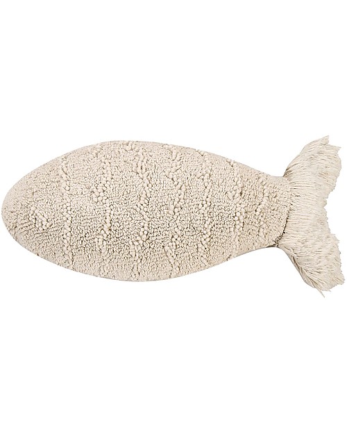 Lorena Canals Cushion Baby Fish, Natural - 100% Cotton (60 x 27 cm) Cushions