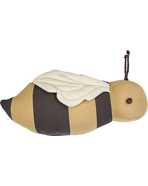 Lorena Canals Cushion - Buzzy BEe - Black/Yellow - 100% Cotton - Planet Bee Collection - 14 x 36 cm Cushions