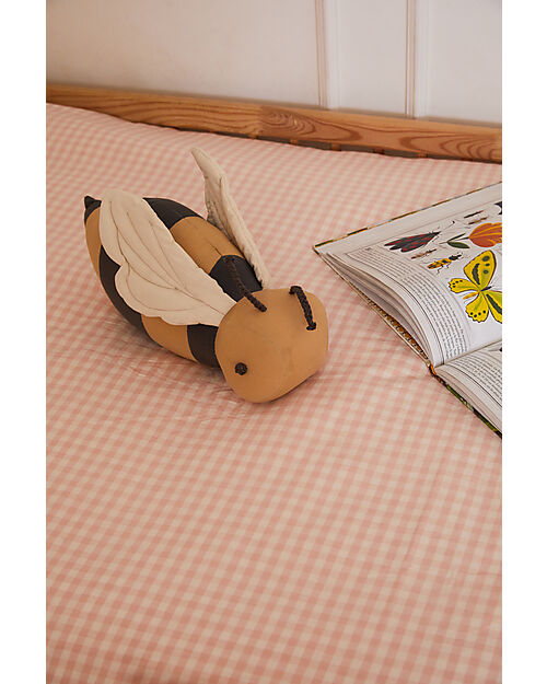 Lorena Canals Cushion - Buzzy BEe - Black/Yellow - 100% Cotton - Planet Bee Collection - 14 x 36 cm Cushions