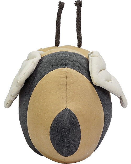 Lorena Canals Cushion - Buzzy BEe - Black/Yellow - 100% Cotton - Planet Bee Collection - 14 x 36 cm Cushions