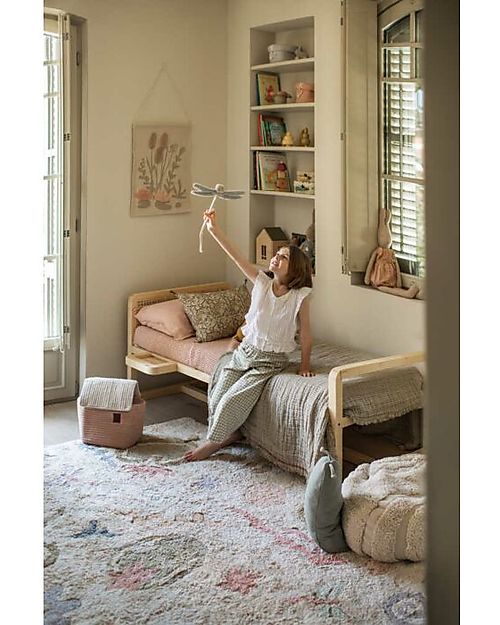 Lorena Canals Dragonfly Wand - Fantasy Garden - Soft Blue - Handmade - Cotton Canvas - (26x45 cm) Dressing Up & Role Play